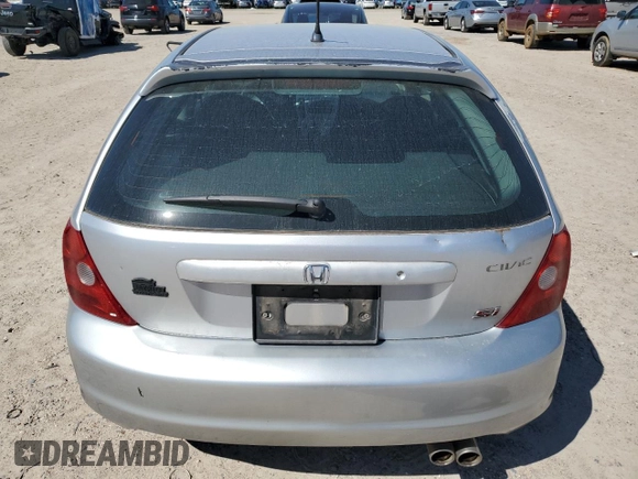 2003 Honda Civic Si with VIN SHHEP33543U400366, listed as a Copart auction lot 46257835 with 42,865 mi miles and Salvage Title. Bid and sale history available at DreamBid. Image 6.