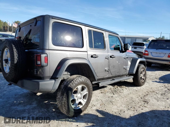 2019 Jeep Wrangler Unlimited Sport with VIN 1C4HJXDG4KW617918, listed as a Copart auction lot 81230004 with 55,621 mi miles and Non repairable. Bid and sale history available at DreamBid. Image 3.