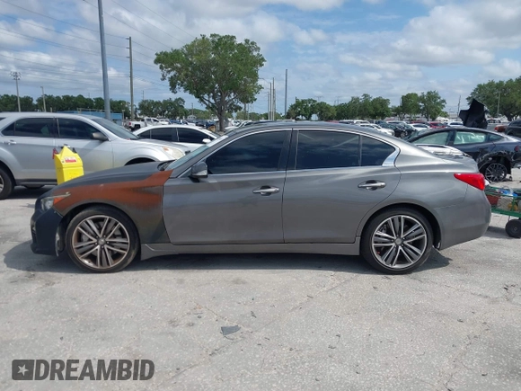 2015 Infiniti Q50 Premium with VIN JN1BV7AP8FM352195, listed as a IAAI auction lot 41968813 with 146,542 mi miles. Bid and sale history available at carsss.com. Image 14.