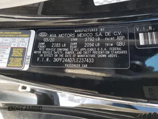2020 Kia Forte LXS with VIN 3KPF24AD7LE237433, listed as a Copart auction lot 49246045 with 101,800 mi miles and Salvage Title. Bid and sale history available at carsss.com. Image 12.