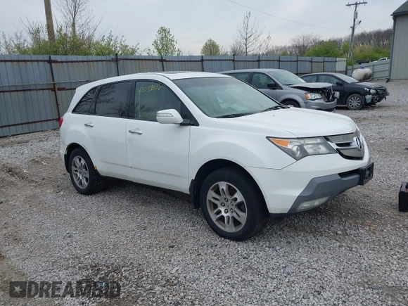2007 Acura MDX Tech Pkg with VIN 2HNYD28377H508192, listed as a IAAI auction lot 42032988 with 247,647 mi miles. Bid and sale history available at carsss.com. Image 1.