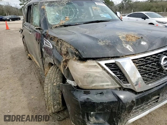 2017 Nissan Armada Platinum with VIN JN8AY2NF8H9301150, listed as a Copart auction lot 48145165 with 121,835 mi miles and Salvage Title. Bid and sale history available at carsss.com. Image 11.