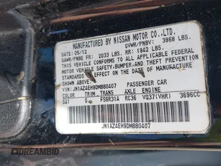 2013 Nissan 370Z with VIN JN1AZ4EH9DM880407, listed as a IAAI auction lot 42078526 with 216,029 mi miles. Bid and sale history available at carsss.com. Image 9.
