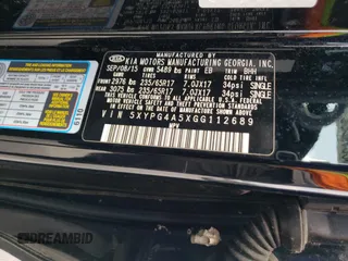 2016 Kia Sorento LX with VIN 5XYPG4A5XGG112689, listed as a Copart auction lot 55345545 with Not Provided miles and Clean Title. Bid and sale history available at carsss.com. Image 12.