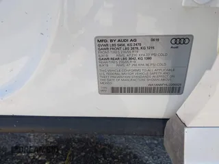 2018 Audi Q5 Premium with VIN WA1ANAFY5J2206925, listed as a IAAI auction lot 41664351 with 1 mi miles. Bid and sale history available at carsss.com. Image 9.