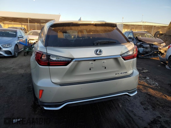 2019 Lexus RX with VIN JTJDGKCA0K2007127, listed as a Copart auction lot 79649794 with 58,693 mi miles and Salvage Title. Bid and sale history available at carsss.com. Image 6.