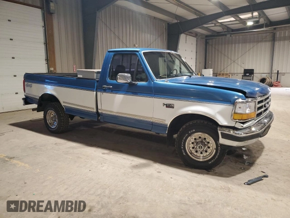 1992 Ford F-150 with VIN 2FTEF14Y3NCA58484, listed as a Copart auction lot 80323794 with 345,899 mi miles and Salvage Title. Bid and sale history available at carsss.com. Image 4.