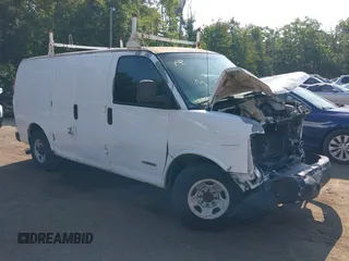 2004 Chevrolet Express Cargo with VIN 1GCHG35U241143060, listed as a IAAI auction lot 42633763 with 247,380 mi miles and . Bid and sale history available at DreamBid. Image 1.