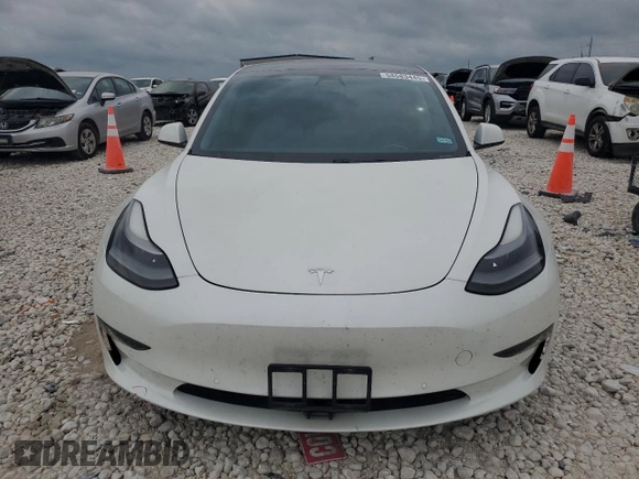 2021 Tesla Model 3 Long Range with VIN 5YJ3E1EB8MF079732, listed as a Copart auction lot 54683445 with 98,504 mi miles and Salvage Title. Bid and sale history available at DreamBid. Image 5.