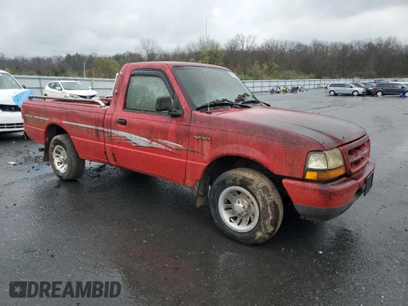 1999 Ford Ranger XL with VIN 1FTYR10C7XUB63384, listed as a Copart auction lot 51755495 with 45,420 mi miles and Clean Title. Bid and sale history available at carsss.com. Image 4.