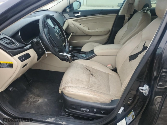 2014 Kia Cadenza Premium with VIN KNALN4D75E5120526, listed as a Copart auction lot 47042555 with 132,230 mi miles and Salvage Title. Bid and sale history available at carsss.com. Image 7.