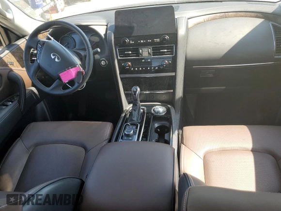 2024 Infiniti QX80 LUXE with VIN JN8AZ2AE7R9325614, listed as a Copart auction lot 59972514 with 8,594 mi miles and Salvage Title. Bid and sale history available at carsss.com. Image 8.