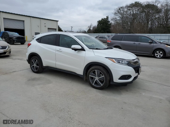2021 Honda HR-V EX-L with VIN 3CZRU5H71MM703999, listed as a Copart auction lot 44648345 with 27,777 mi miles and Salvage Title. Bid and sale history available at carsss.com. Image 4.