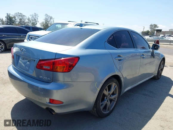 2007 Lexus IS 250 with VIN JTHBK262975028530, listed as a IAAI auction lot 42236282 with 137,075 mi miles and . Bid and sale history available at DreamBid. Image 4.
