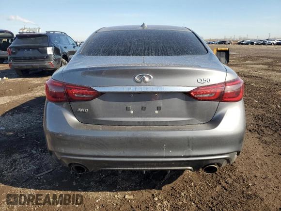 2018 Infiniti Q50 Sport with VIN JN1EV7AR3JM442233, listed as a Copart auction lot 51812365 with 41,335 mi miles and Salvage Title. Bid and sale history available at DreamBid. Image 6.