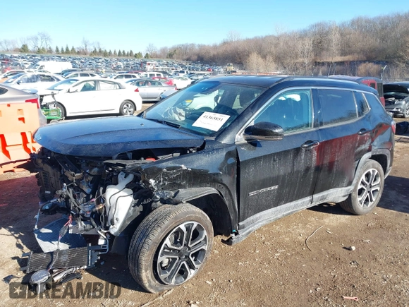 2022 Jeep Compass High Altitude with VIN 3C4NJDCB4NT150078, listed as a IAAI auction lot 41365851 with 14,448 mi miles and . Bid and sale history available at DreamBid. Image 2.