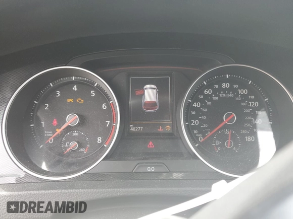 2016 Volkswagen Golf GTI SE with VIN 3VW5T7AU1GM001735, listed as a Copart auction lot 55133774 with 48,277 mi miles and Salvage Title. Bid and sale history available at carsss.com. Image 9.