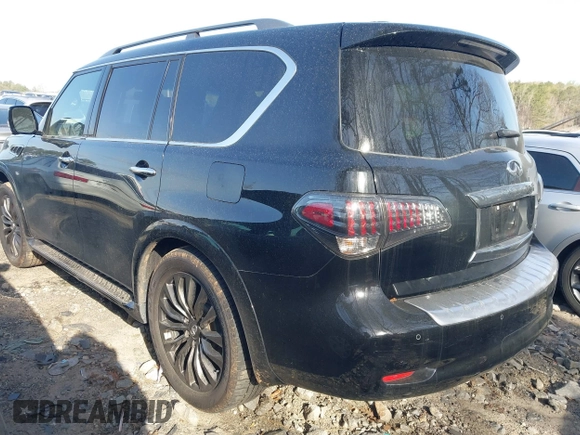 2017 Infiniti QX80 with VIN JN8AZ2NE8H9150542, listed as a IAAI auction lot 41810110 with 112,328 mi miles and . Bid and sale history available at DreamBid. Image 3.