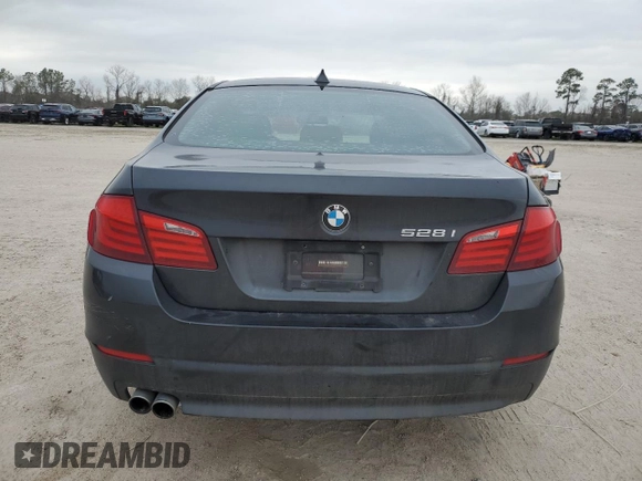 2011 BMW 5 Series 528i with VIN WBAFR1C55BC748660, listed as a Copart auction lot 45289825 with 135,768 mi miles and Salvage Title. Bid and sale history available at carsss.com. Image 6.