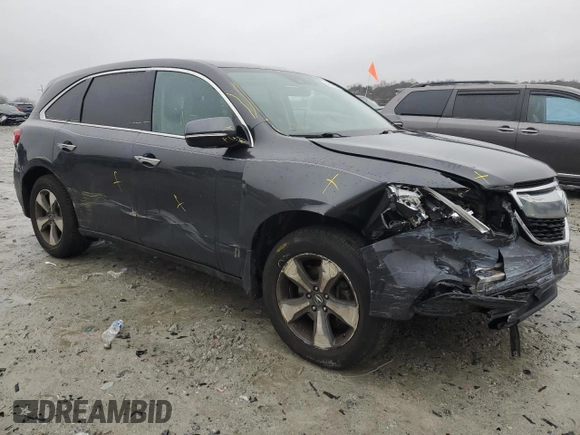 2016 Acura MDX with VIN 5FRYD3H25GB008653, listed as a Copart auction lot 42112005 with 139,712 mi miles and Salvage Title. Bid and sale history available at carsss.com. Image 4.
