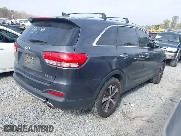 2017 Kia Sorento EX V6 with VIN 5XYPH4A54HG187743, listed as a IAAI auction lot 41490227 with 208,553 mi miles. Bid and sale history available at carsss.com. Image 4.