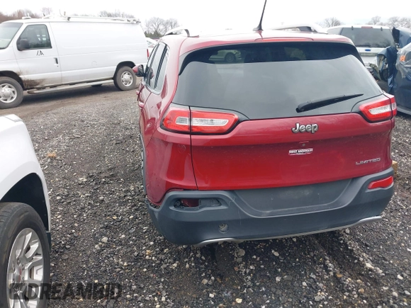 2015 Jeep Cherokee Limited with VIN 1C4PJLDB8FW732892, listed as a IAAI auction lot 41866593 with 153,477 mi miles and . Bid and sale history available at DreamBid. Image 3.