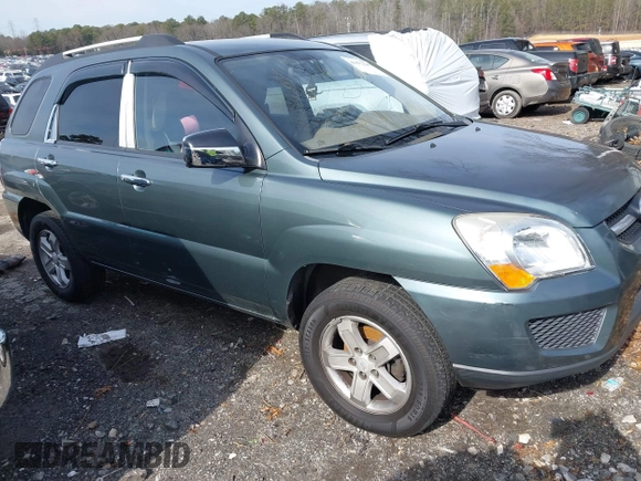 2009 Kia Sportage LX with VIN KNDJE723197563651, listed as a IAAI auction lot 41477610 with 168,797 mi miles and . Bid and sale history available at carsss.com. Image 1.