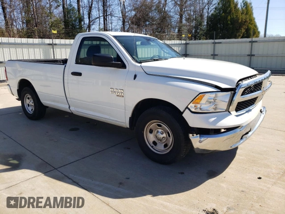 2023 Ram 1500 Tradesman with VIN 3C6JR6DG4PG664982, listed as a Copart auction lot 48566435 with 21,317 mi miles and Clean title. Bid and sale history available at DreamBid. Image 4.