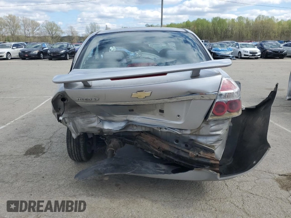2007 Chevrolet Aveo LT with VIN KL1TG56687B114450, listed as a Copart auction lot 53069435 with 150,469 mi miles and Salvage title. Bid and sale history available at DreamBid. Image 6.
