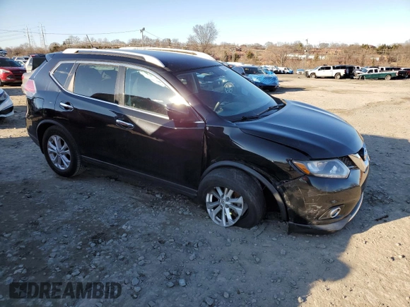 2016 Nissan Rogue SV with VIN KNMAT2MV4GP657088, listed as a Copart auction lot 45084415 with 62,103 mi miles and Salvage Title. Bid and sale history available at carsss.com. Image 4.