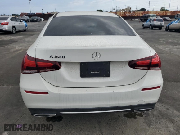 2021 Mercedes-Benz A 220 with VIN W1K3G4EB9MJ316934, listed as a Copart auction lot 53976145 with 37,131 mi miles and Salvage title. Bid and sale history available at DreamBid. Image 6.