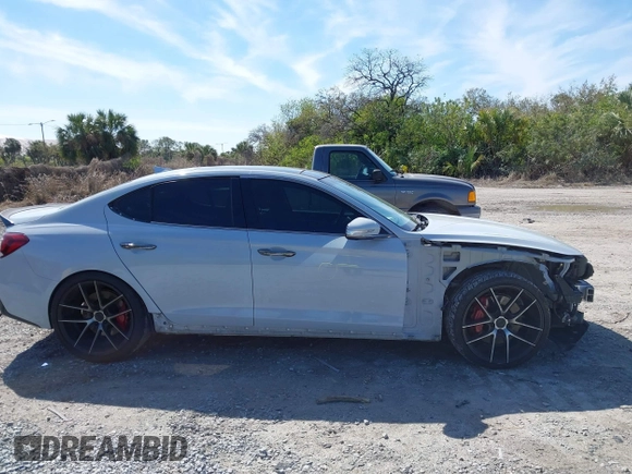 2019 Genesis G70 Dynamic with VIN KMTG34LE8KU031322, listed as a IAAI auction lot 41636994 with 55,325 mi miles and . Bid and sale history available at DreamBid. Image 13.