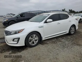 2014 Kia Optima Hybrid LX with VIN KNAGM4AD0E5063957, listed as a Copart auction lot 76404194 with 173,399 mi miles and Clean Title. Bid and sale history available at carsss.com. Image 1.