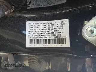 2015 Honda Accord Sport with VIN 1HGCR2F54FA257989, listed as a Copart auction lot 56375705 with 142,746 mi miles and Salvage Title. Bid and sale history available at DreamBid. Image 13.