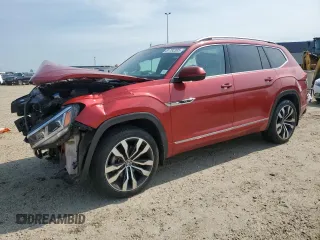 2021 Volkswagen Atlas SEL Premium R-Line with VIN 1V2FR2CAXMC535727, listed as a Copart auction lot 61782305 with 53,470 mi miles and Salvage title. Bid and sale history available at DreamBid. Image 1.