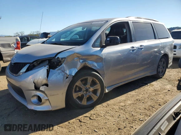 2011 Toyota Sienna SE with VIN 5TDXK3DC8BS112415, listed as a Copart auction lot 50394135 with 150,817 mi miles and Salvage Title. Bid and sale history available at carsss.com. Image 1.