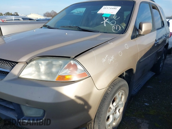2002 Acura MDX Touring Pkg with VIN 2HNYD18642H516246, listed as a IAAI auction lot 41574486 with 256,108 mi miles. Bid and sale history available at carsss.com. Image 15.