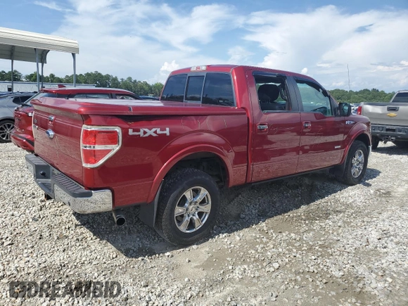 2013 Ford F-150 XL with VIN 1FTFW1ET1DFC92312, listed as a Copart auction lot 62712045 with 150,131 mi miles and Salvage title. Bid and sale history available at DreamBid. Image 3.
