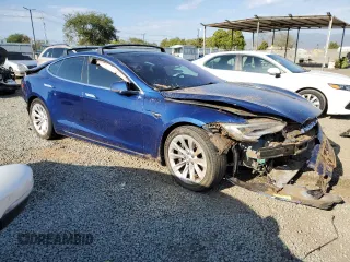 2020 Tesla Model S Long Range with VIN 5YJSA1E27LF361351, listed as a Copart auction lot 56239615 with 91,380 mi miles and Salvage title. Bid and sale history available at DreamBid. Image 4.