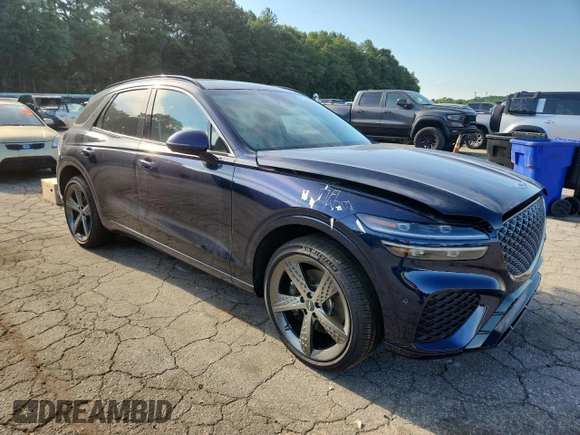 2025 Genesis GV70 Sport with VIN 5NMMCDTC1SH021996, listed as a Copart auction lot 61080575 with 6,027 mi miles and Salvage title. Bid and sale history available at DreamBid. Image 4.