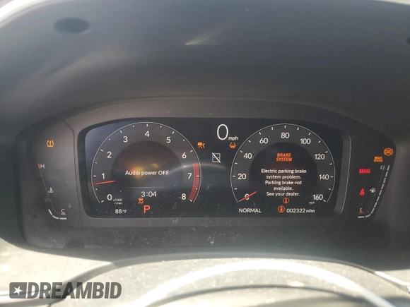 2025 Acura Integra Technology with VIN 19UDE4H6XSA010911, listed as a Copart auction lot 61624335 with 2,322 mi miles and Salvage title. Bid and sale history available at DreamBid. Image 9.