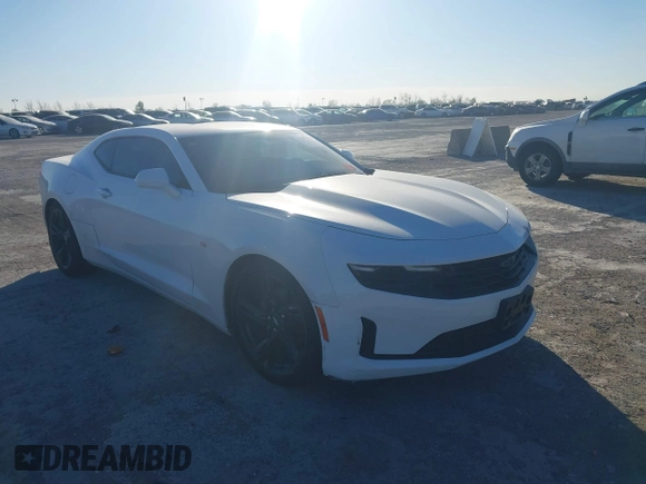 2019 Chevrolet Camaro 1LS with VIN 1G1FB1RX0K0147019, listed as a IAAI auction lot 41859414 with 53,759 mi miles. Bid and sale history available at carsss.com. Image 1.