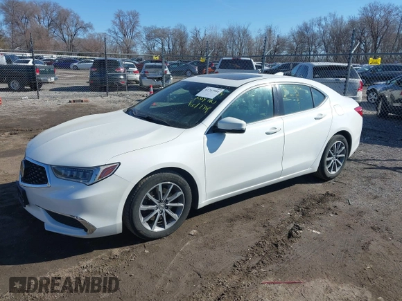 2018 Acura TLX w/Technology Pkg with VIN 19UUB1F59JA001116, listed as a IAAI auction lot 41747984 with 105,091 mi miles. Bid and sale history available at carsss.com. Image 2.