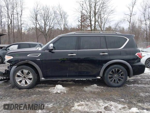 2017 Nissan Armada Platinum with VIN JN8AY2NF1H9302009, listed as a IAAI auction lot 40945027 with 97,008 mi miles. Bid and sale history available at carsss.com. Image 14.