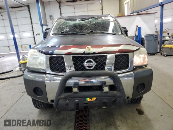 2006 Nissan Titan LE z VIN 1N6AA07B76N563080, wystawiony jako Copart lot #44999845 z przebiegiem 261 816 mil mil oraz Nie do naprawy • Non repairable. Historia ofert i sprzedaży dostępna na DreamBid. Obrazek 5.