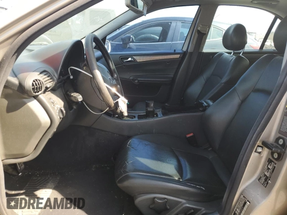 2004 Mercedes-Benz C 230 Kompressor with VIN WDBRF40JX4F549275, listed as a Copart auction lot 60458595 with Not provided miles and Salvage title. Bid and sale history available at DreamBid. Image 7.