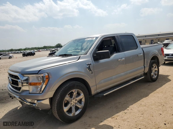 2023 Ford F-150 XL with VIN 1FTEW1C53PKE37782, listed as a Copart auction lot 52117165 with 15,755 mi miles and Salvage Title. Bid and sale history available at carsss.com. Image 1.