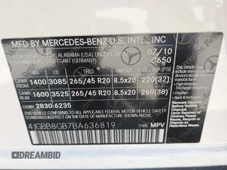 2011 Mercedes-Benz M 350 z VIN 4JGBB8GB7BA636819, wystawiony jako IAAI lot #42211282 z przebiegiem 114 479 mil mil oraz . Historia ofert i sprzedaży dostępna na DreamBid. Obrazek 9.