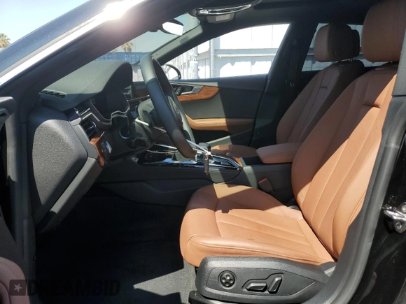 2022 Audi A5 Sportback Premium Plus with VIN WAUCBCF58NA034892, listed as a Copart auction lot 47989574 with 44,537 mi miles and . Bid and sale history available at DreamBid. Image 7.