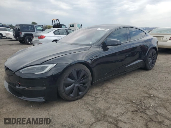 2024 Tesla Model S with VIN 5YJSA1E51RF533876, listed as a Copart auction lot 53081195 with Not provided miles and Salvage title. Bid and sale history available at DreamBid. Image 1.
